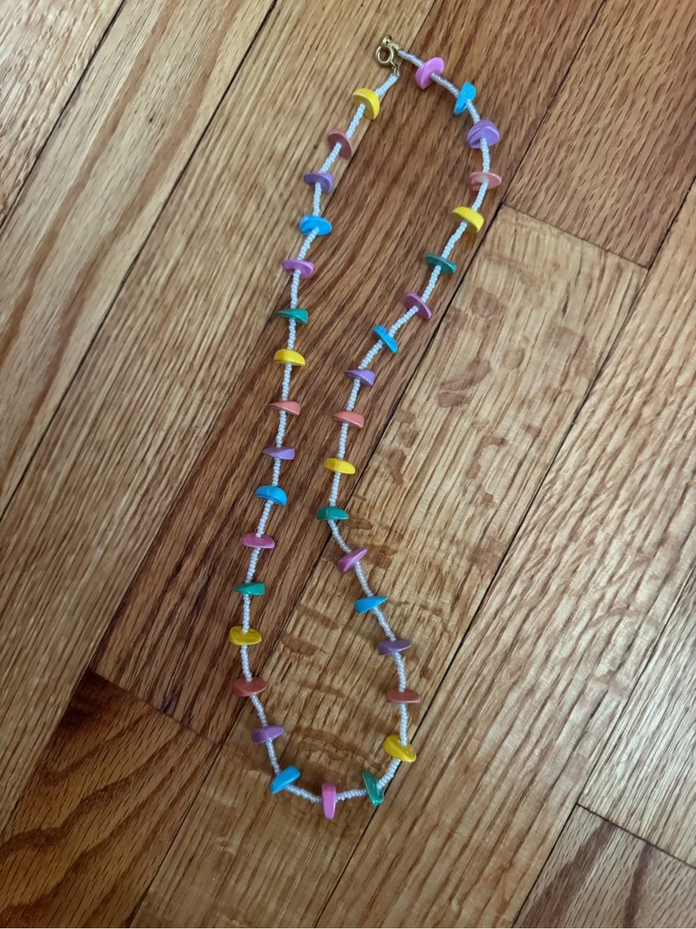 Vintage Multicolor Beaded Necklace and Bright Bangle Set
